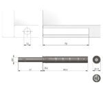 P2O Pin magnet standard 37mm antracit - imagine 2