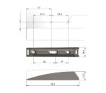 P2O Pin placa montaj aplicat 37mm gri - imagine 2